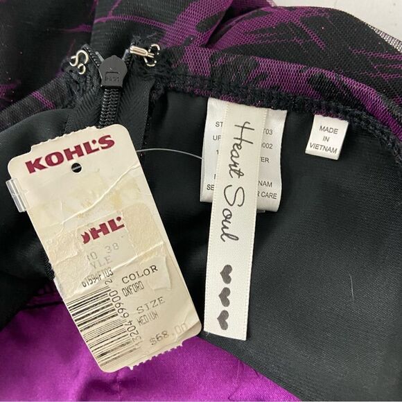 NWT Purple Black Mesh Babydoll Dress Whimsigoth Y2K Tie Waist Vamp Fairy Grunge - Picture 10 of 14